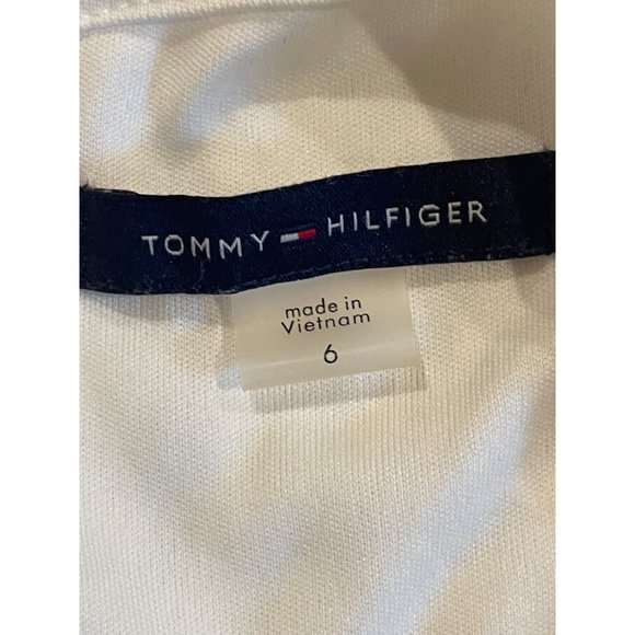 Tommy Hilfiger Womens Crochet Lace Shift Dress TD7L1XF1 Back Keyhole White SZ 6 - Picture 5 of 7